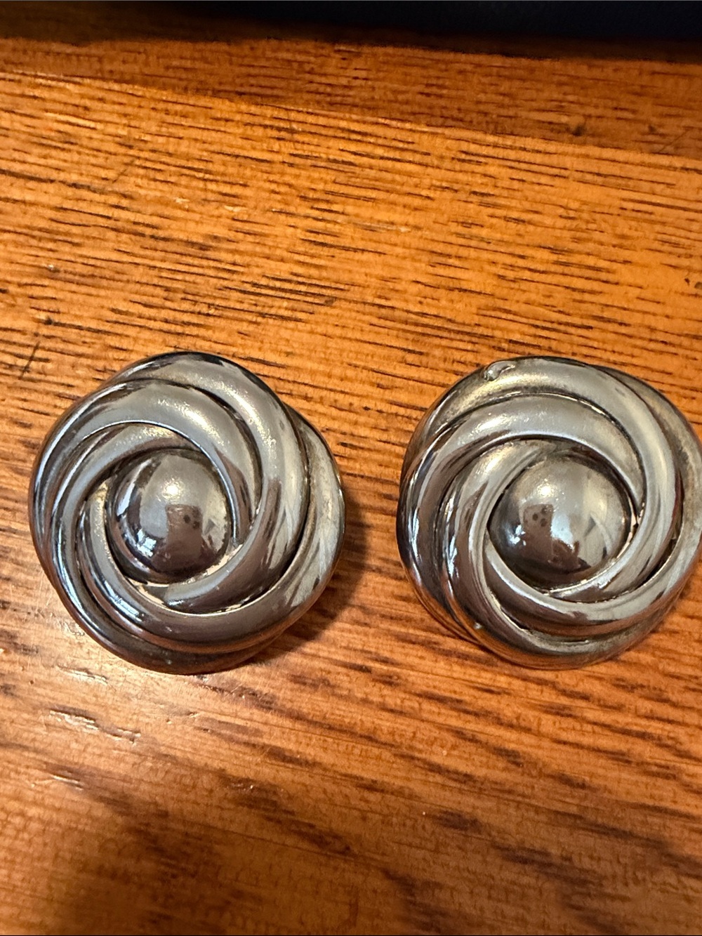 Silver Tone Swirl Clip-On Earrings - Women Accessories